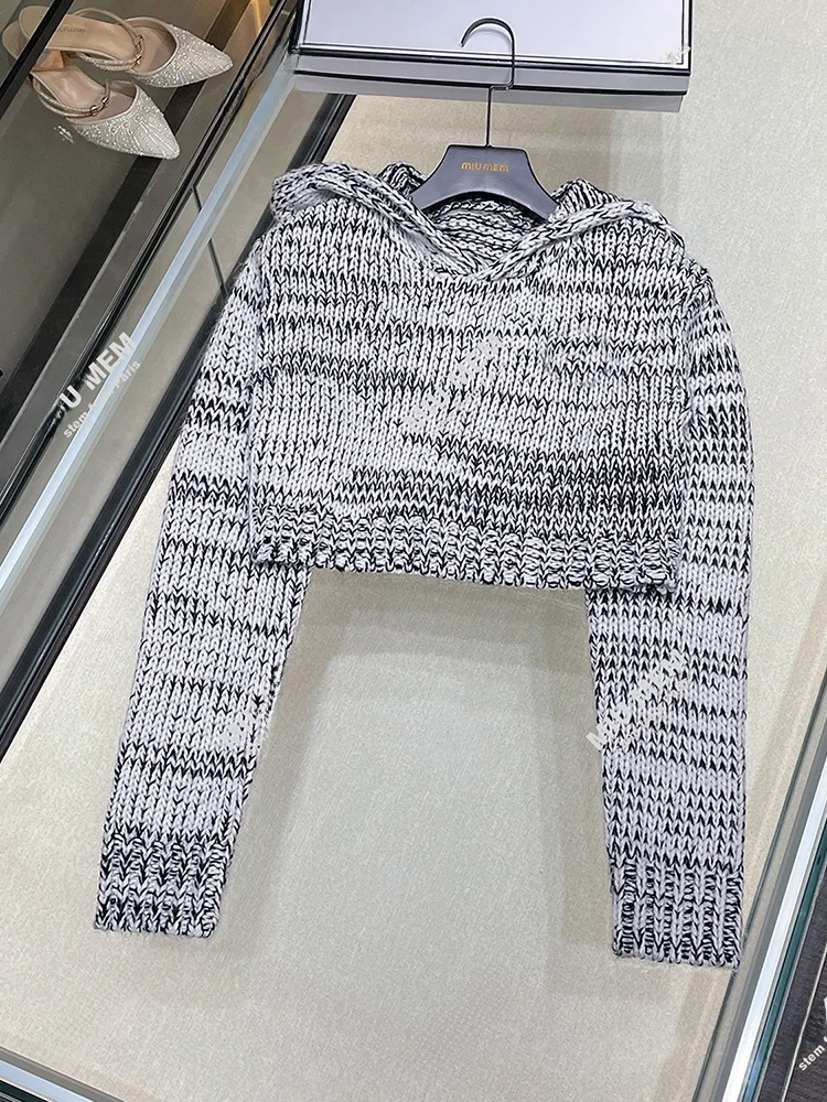 

Miumem Lazy Sle Knitted Sweater Hat Long Sve Crew Ne Pullover Knitwear Casual Comfortable Faionable Autumn Winter Top