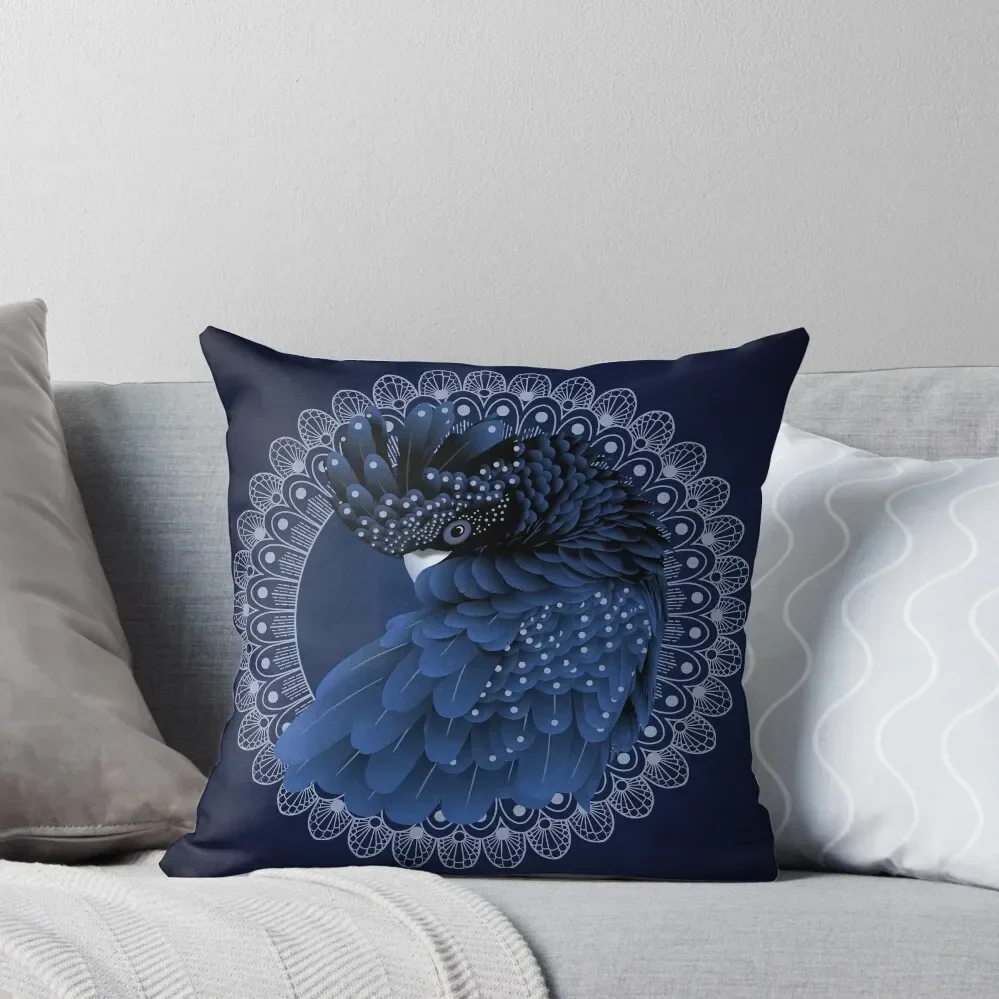 

Decorative Australian Cockatoo in Blue Throw Pillow anime girl Christmas s Covers Couch Pillows pillow