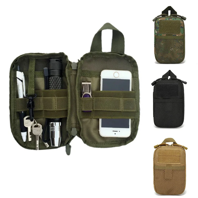 NEWTactical EDC Molle Pouch Portable Small Medical Waist Pack Outdoor First Aid Bag Phone Case Holder Camping Hunt Accessories