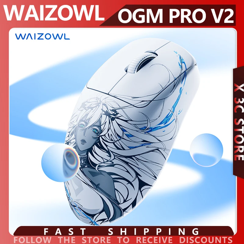 

Waizowl OGM Pro V2 Wireless Mouse PAW3950 8k Tir-mode Bluetooth E-sports Gaming Mouse Lightweight PC Gamer Accessories Customed