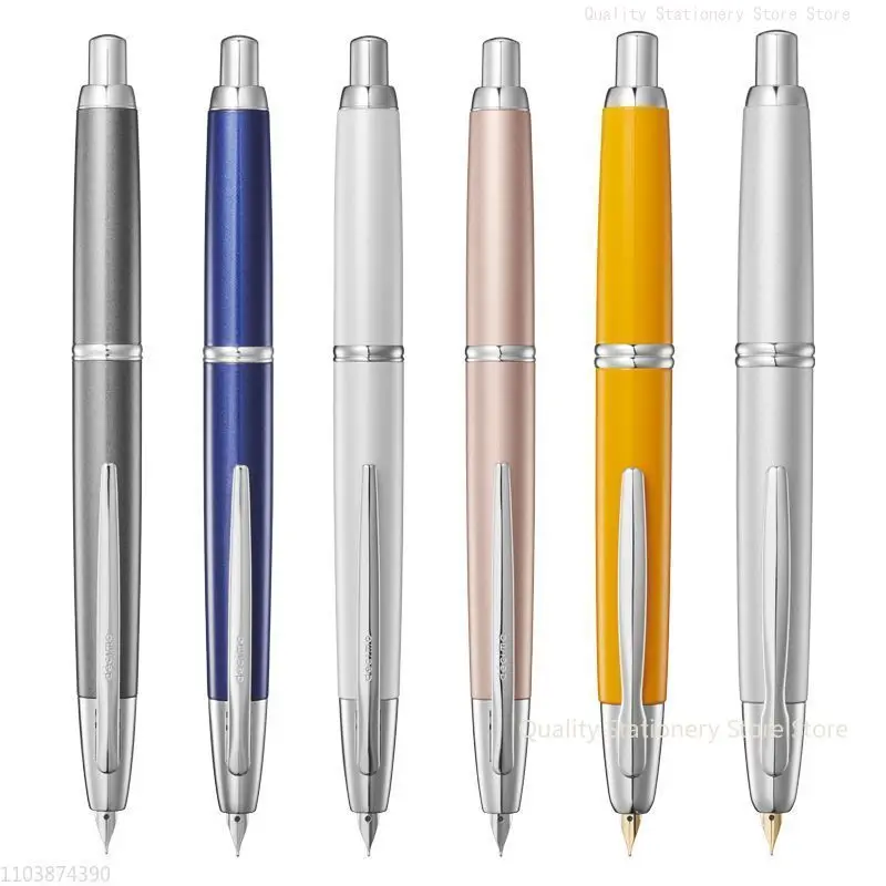 

New Pilot Press 18K Gold Fountain Pen Yellow White Red Iridium Gold F 0.5mm Ink Pen Office School Writing Gift Calligraphy Pen