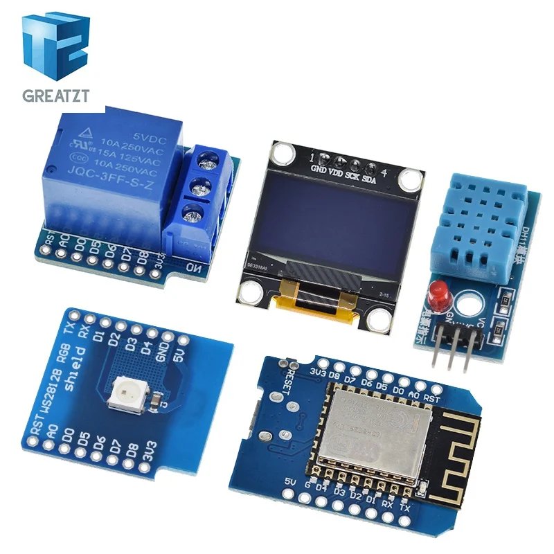 ESP8266 ESP-12 ESP-12F CH340G CH340 V2 USB WeMos D1 Mini WIFI Development Board D1 Mini NodeMCU Lua IOT Board 3.3V With Pins