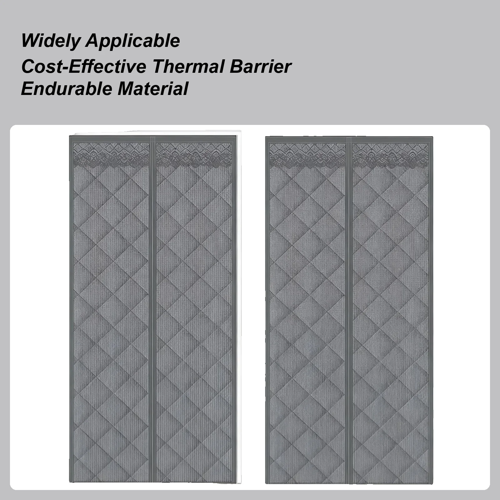 

Thermal Door Cover Magnetic Thicken Barrier With Clear Window Weatherproof Front Door Cover For Winter Home Entrance Doorway