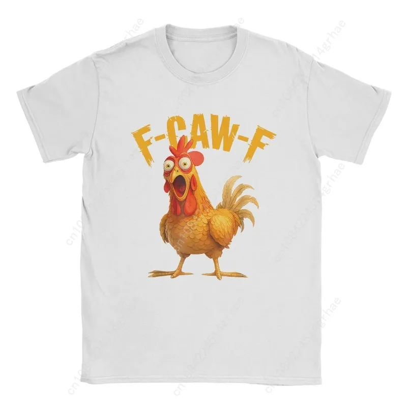 Divertente F Caw F Chicken FCAWF Pollo T-shirt da uomo Divertente 100% cotone Tee Shirt Girocollo Manica corta T-shirt Idea regalo Abbigliamento