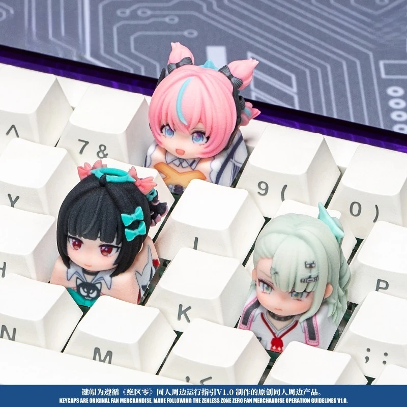 Game Zenless Zone Zero Keycaps Hoshimi Miyabi Ellen Joe Yixuan Sunna Aria Nangong Yu Astra Yao 3D Resin Keycap DIY Cospaly Gifts