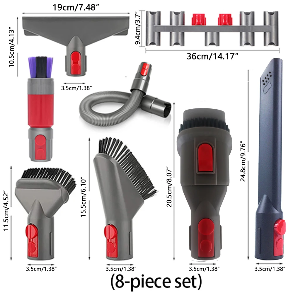 For Dyson V7 V8 V10 V11 V15 Vacuum Cleaner Suction Tool Spare Parts, Extension Tube Suction Head Storage Rack Replacement Parts