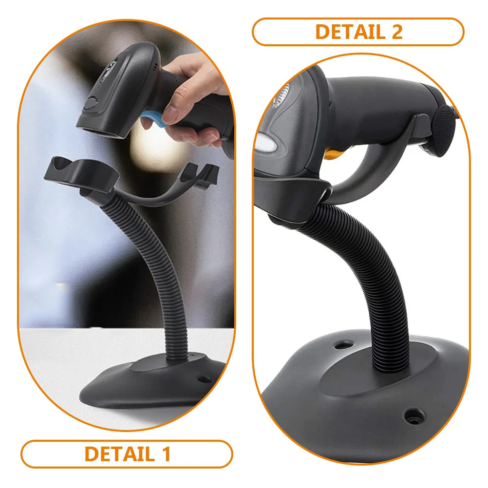 Portable Barcode Scanner Holder PP Material Sturdy Desk Stand Suitable for Handheld Readers Supermarkets Stores
