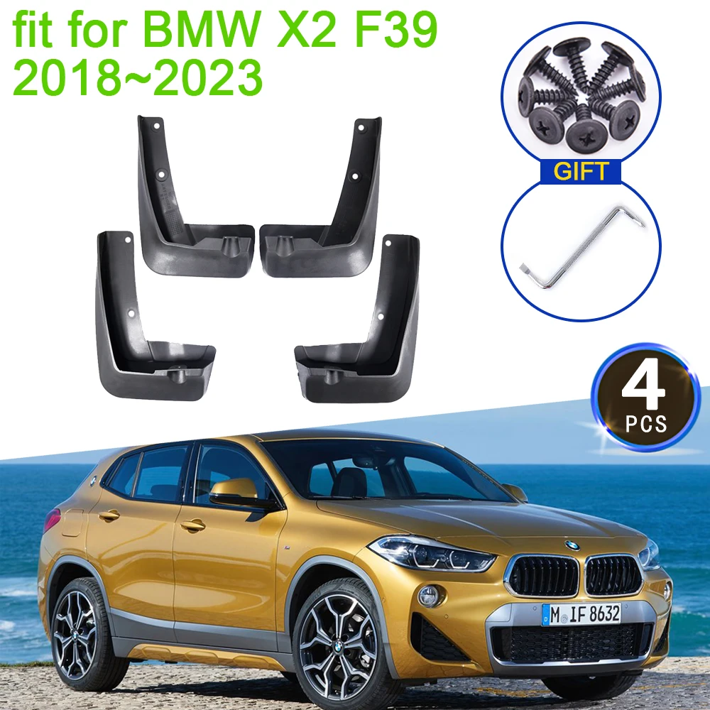 

4x For BMW X2 F39 2018 2019 2020 2021 2022 2023 Mudguard Fenders Anti-splash Upguards Mudflap Front Rear Wheels 4Pcs Accessories