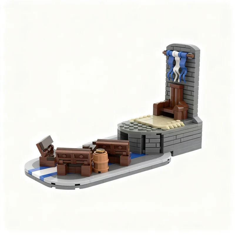 219pcs MOC Castle KING CROWN BEER Model Christmas Gift Decorative Set Creative For Desktop And Shelf Display DIY