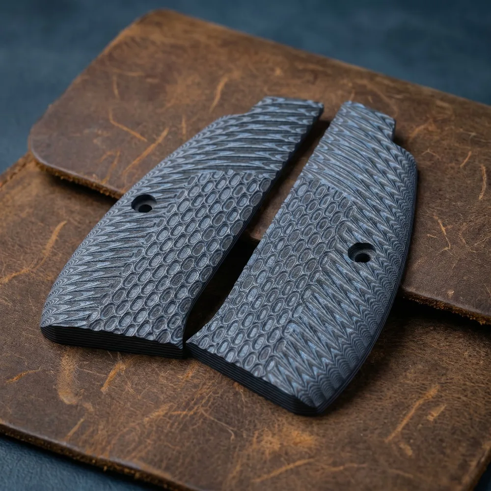 1911 High Quality Grips Deep Carved Feather Honeycomb Texture Shockproof G10 Pistol Grip Plates