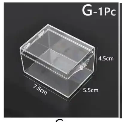 Mini Transparent Acrylic Boxes With Cover Plastic Organizer Small Square Packing Box Food Candy Storage Container For Home