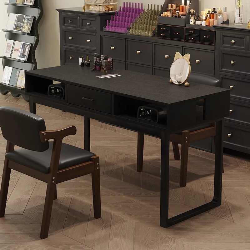 

Light luxury manicure table single double manicure shop special table retro style manicure workbench