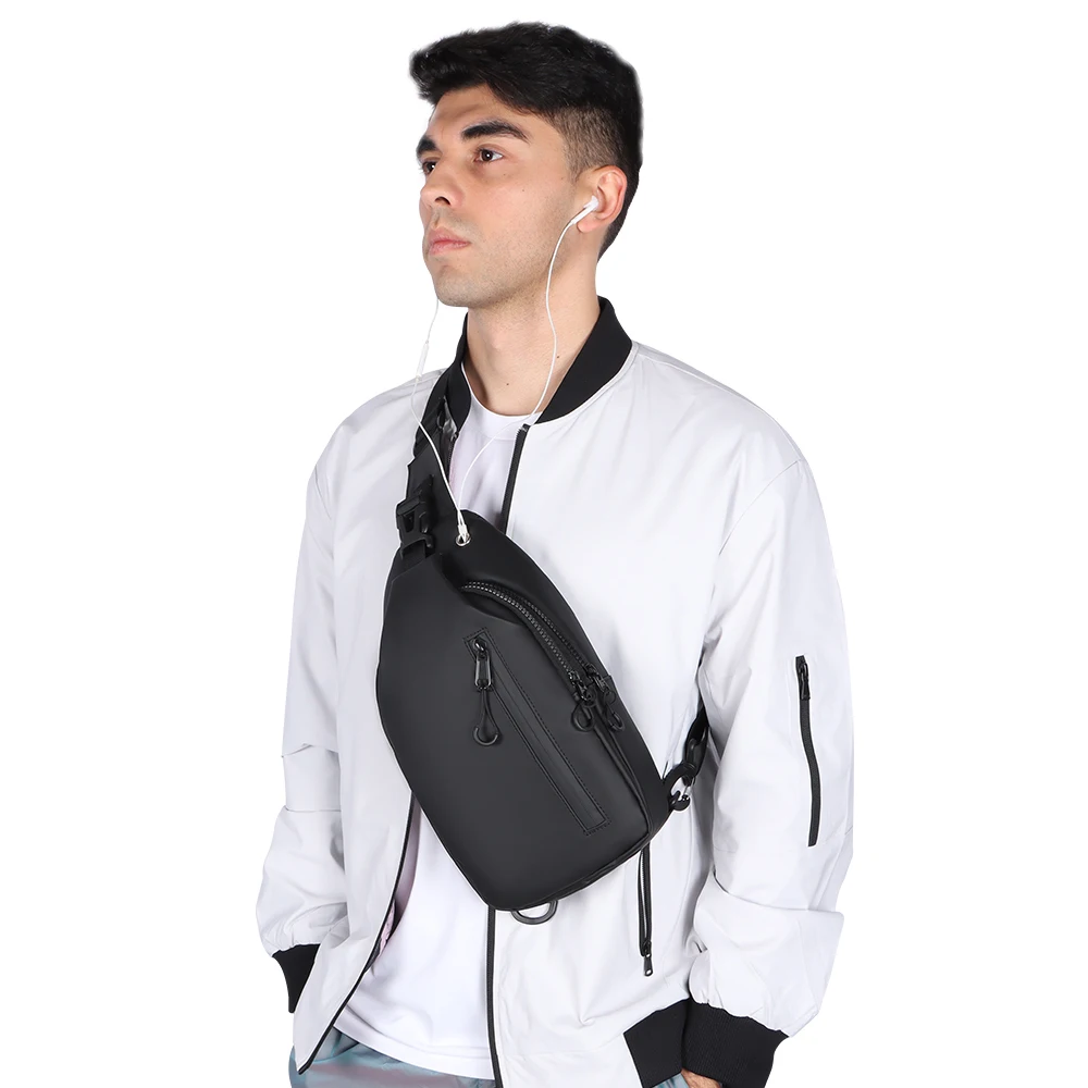 Lightweight Waterproof Anti-Theft Sling Bag Backpack for Men Women, Crossbody Chest Shoulder Bag with Multi-Pockets for Travel H
