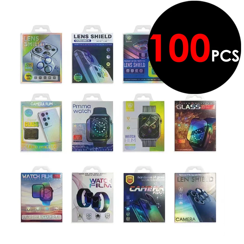 

100Pcs Wholesale Package Retail Box For Apple iPhone Samsung mobile phone Camera Lens film