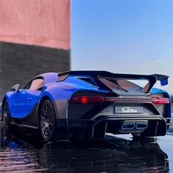 1:18 BUGATTI Chiron PUR SPORT Alloy Sports Model Diecasts Metal Racing Super Car Model Sound and Light Simulation Kids Toys Gift