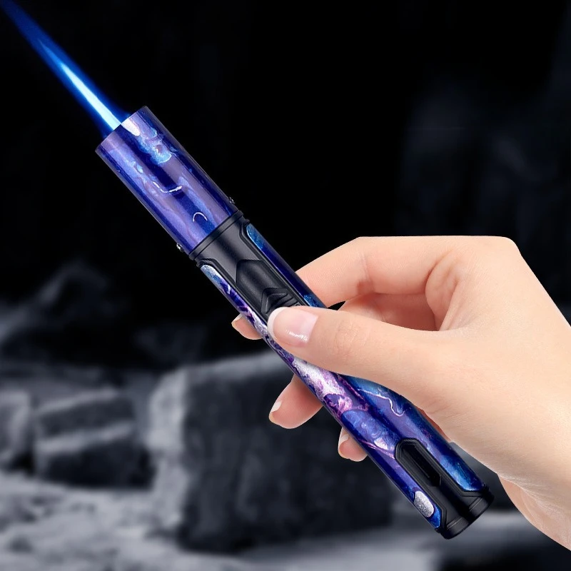 

Newest Metal Welding Gun Windproof Blue Flame Lighter Direct Inflatable Personalized Moxibustion Cigar Special Spray Gun Igniter