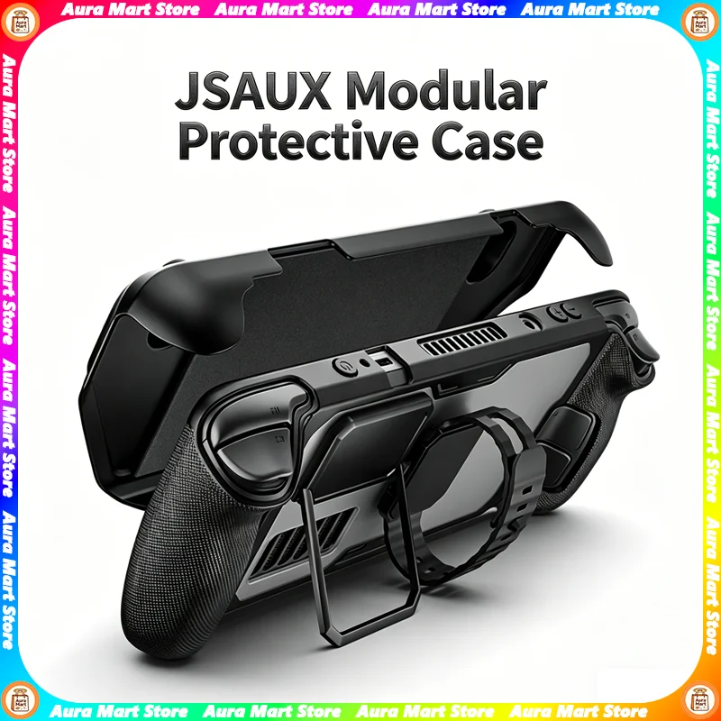 JSAUX ModCase for Steam Deck OLED Case with Detachable Front Shell Shock Absorbing Anti Drop Modularization Gaming Accessories