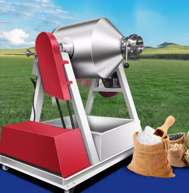 

Automatic Stainless Steel Mini Rotary Mixing Machine Used Condition Cocoa Curry and Powder Food Mixer for Plastics