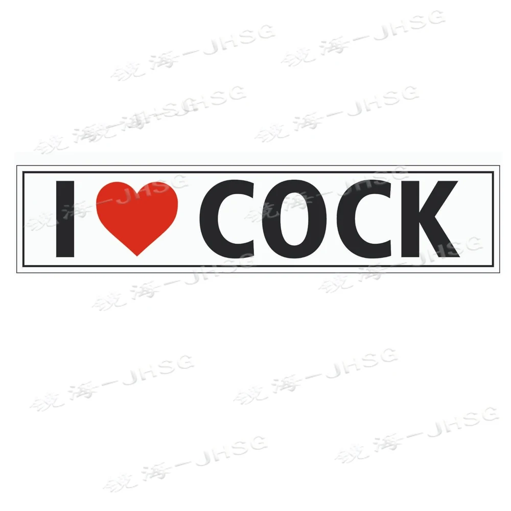 I LOVE COCK Vinyl Decal Sticker - Fun Rough Toolbox Car Bumper Window Decoration