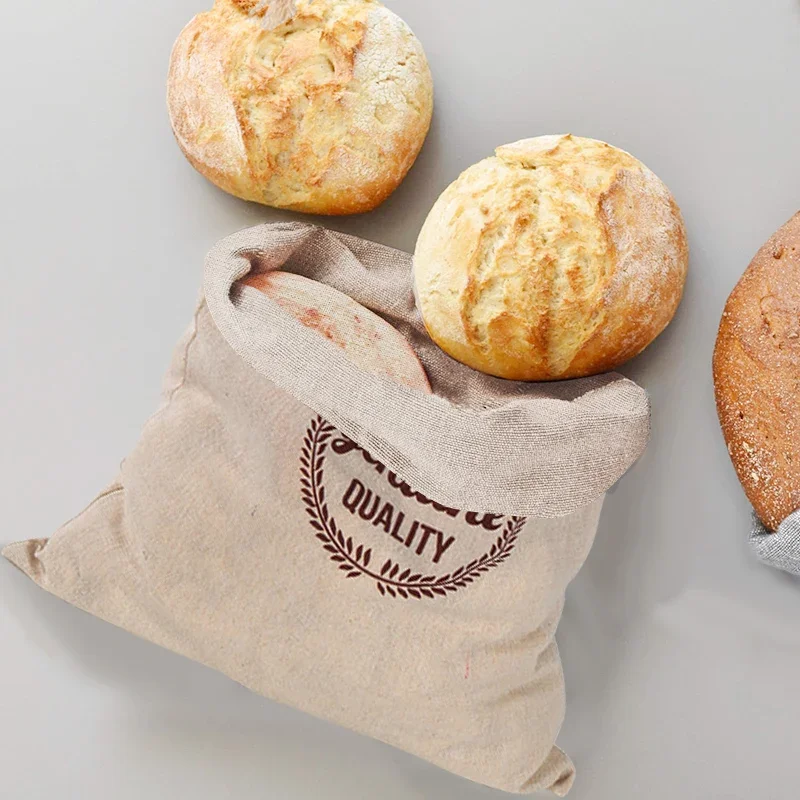 Linen Bread Bag Reusable Bags  - Food Storage Plants 评论和价格