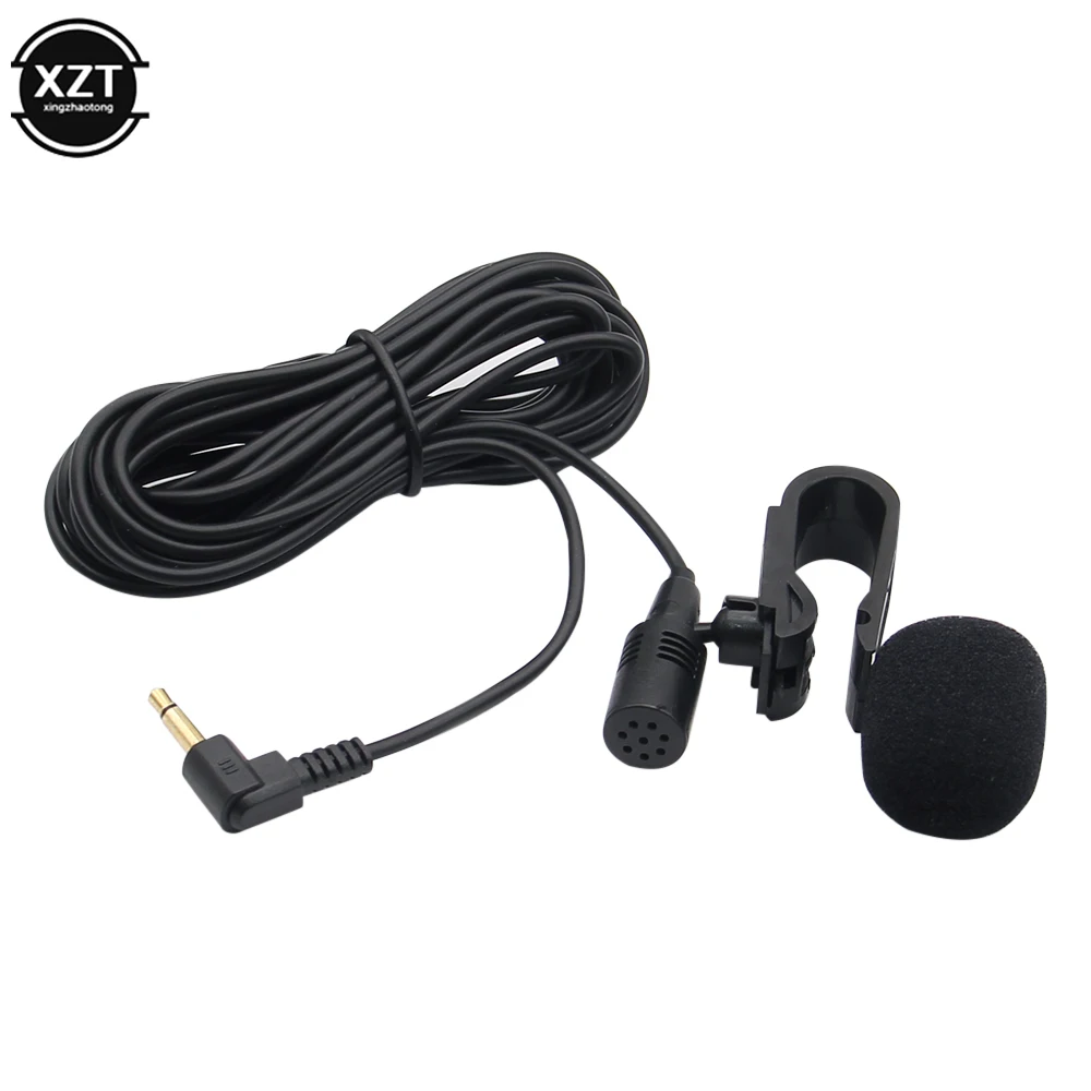 Professionals 3m Car Audio microfono 3.5mm Jack Plug Mic Stereo Mini microfono esterno cablato per Auto DVD Radio