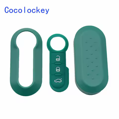 Cocolockey 3 Button Silicone Remote Key Pad for FIAT 500 Bravo Croma Doblo Ducato Fiorino Linea Panda Grande Punto Scudo