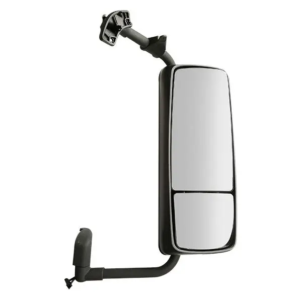 Heavy duty truck chrome heated rearview mirror assembly with LED turn signals