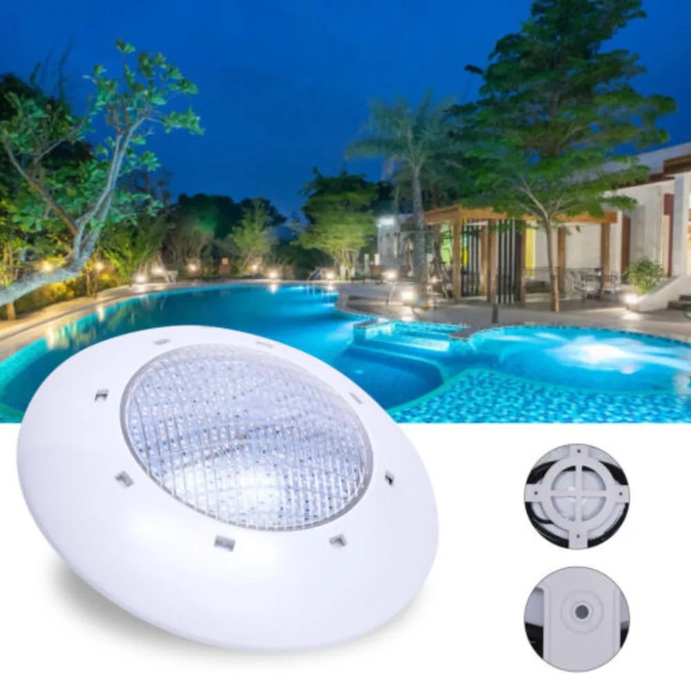 Bymaocar RGB Color LED Underwater Fountain Swimming Pool Underwater Light IP68 Waterproof 120° Lighting Angle W/ Remote Control