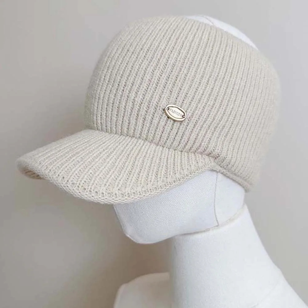 Thickened Knit Balaclava Hat Soft Breathable Winter Visor Beanie Washable Comfortable Thermal Scarf Cap Commuting