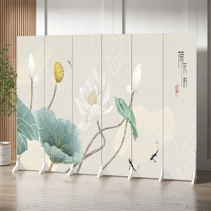 Foldable Chinese Style Partition Screen Mobile Room Divider for Entrance Living Room Hotel Private Space Customizable