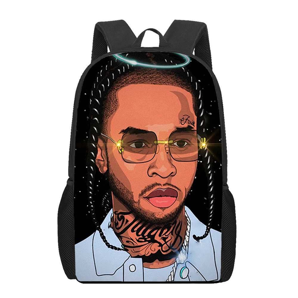 Pop Smoke Rapper Print Kids School Bags 3D Book Bag Men Women Casual Backpack Teenager Shoulder Backpack Travel Daily Rucksack