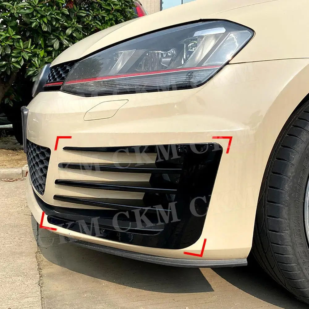 

for Volkswagen VW Golf 7 MK7 GTI 2013 2014 2015 2016 Spoiler Canard Lip Car Front Bumper Air Intake Frame Grille Splitters