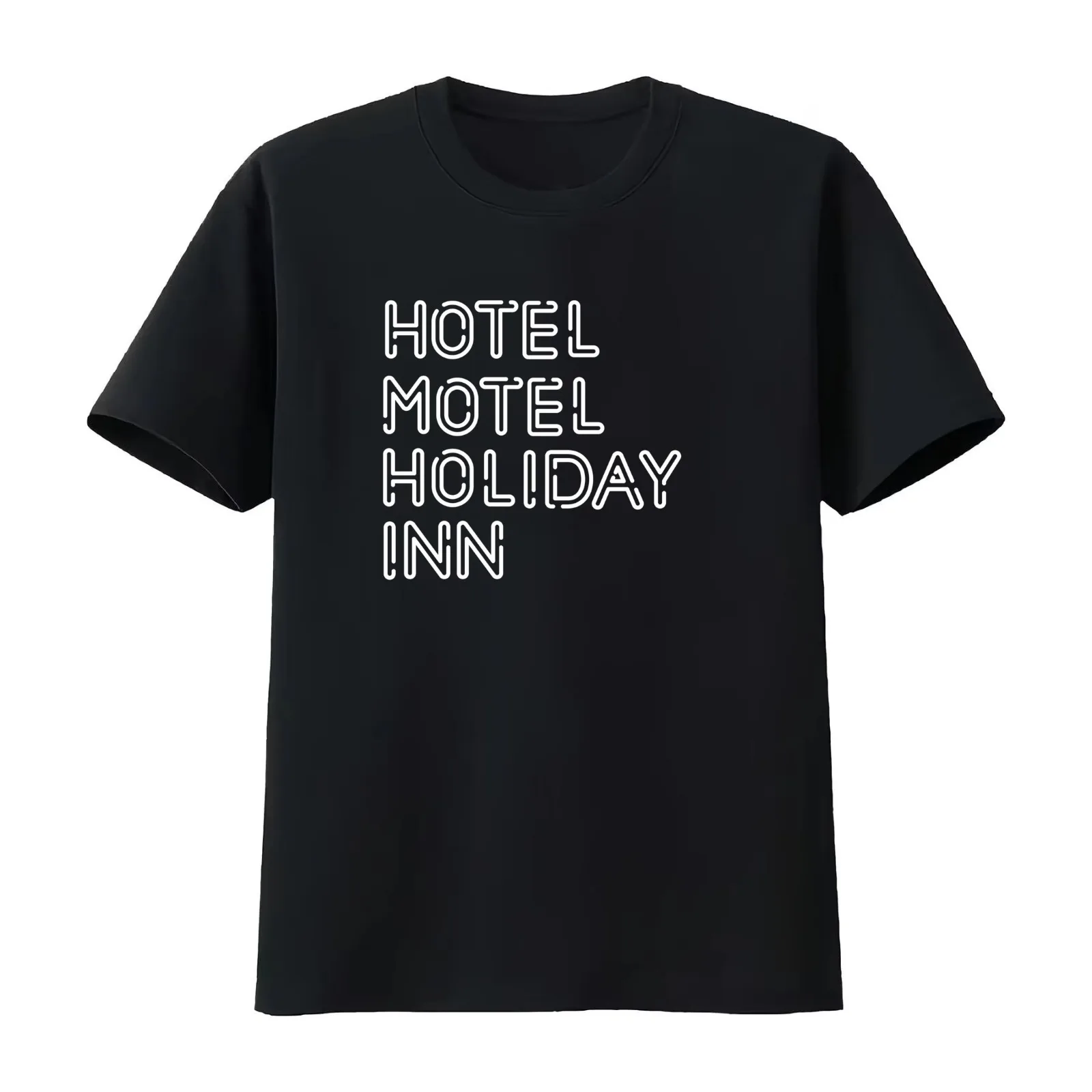 Hotel Motel Holiday Inn T-Shirt Summer Casual Cotton Tee Oversized Streetwear Tops Vintage Graphic Print Unisex Men Women