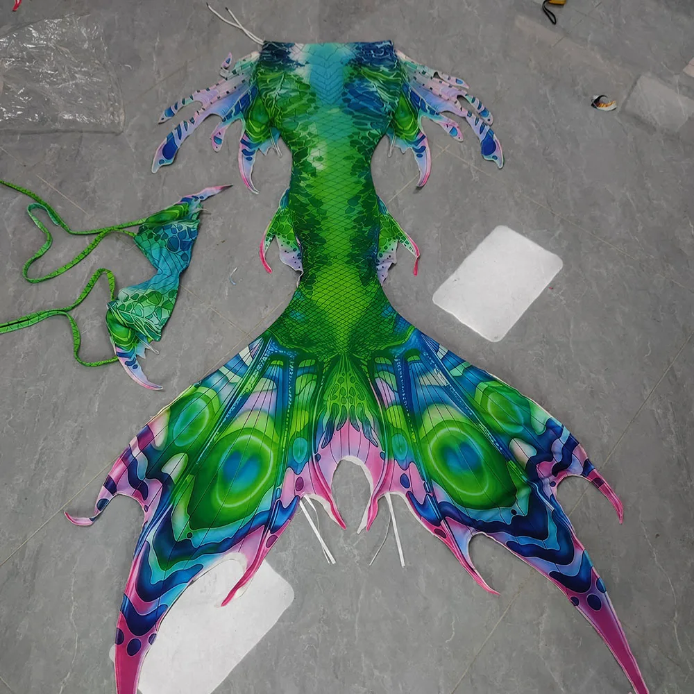

Tailored Color Beauty Fish Tail Aquarium Mermaid Diving Show Free Diving Photography Swimsuit Mermaid Diving Fins