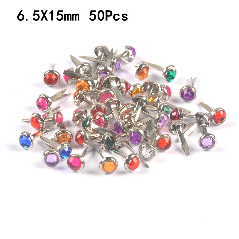 Colorful Round Metal Brads DIY Crafts Scrapbooking Embellishment Fastener Handwork Decoration Accessories Brads