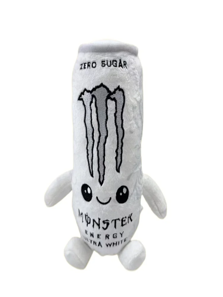 Simulations-Plüschtiere in Form einer weißen Energy-Drink-Dose, zuckerfrei, weiche Stoffpuppe, Schreibtischdeko, Geschenkidee für Fans