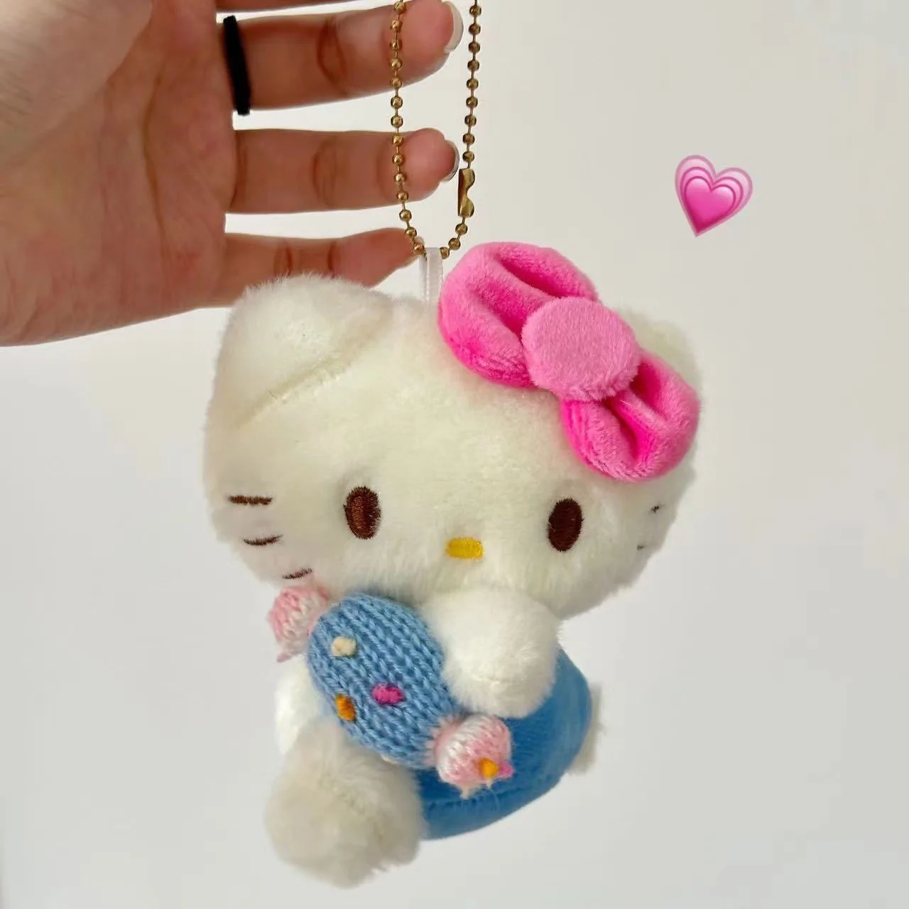 2024 Sanrio Hello Kitty Plush Stuffed Toys Kawaii Hello Kitty Plush Keychain Pendant Backpack Bags Accessories Hello Kitty Thing