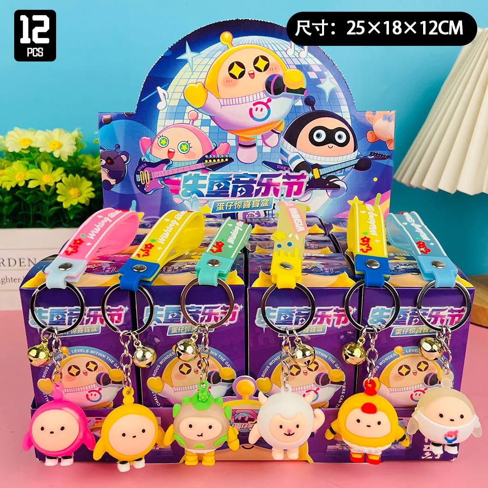 12pcs Eggy Party Game stessa figura Blind Box portachiavi ciondolo bambola Cartoon Anime giocattolo per bambini fatto a mano all\'ingrosso