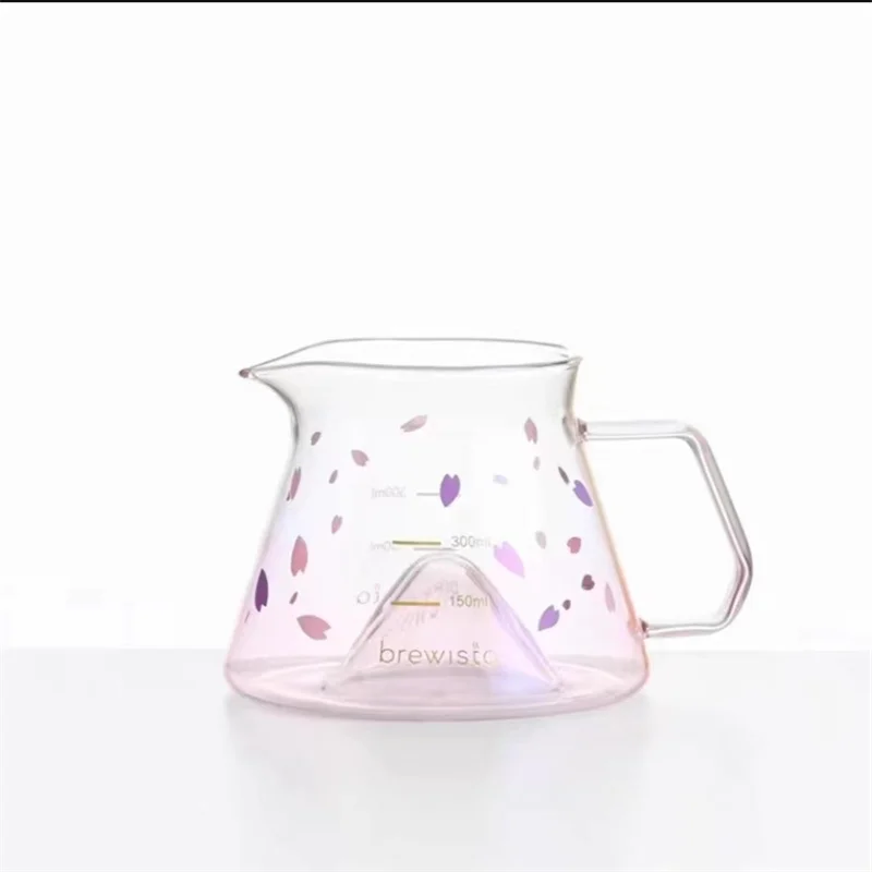 

Brewista Cherry Blossom Pink Hill Share Pot 300ml Gradient Pink Hand Brewed Coffee Pods Single Jug