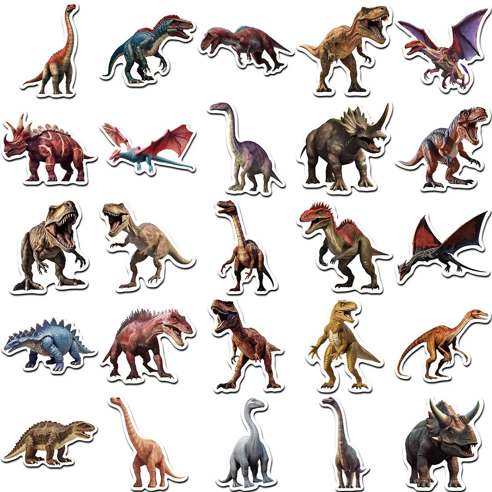 10/50PCS Cool Jurassic Park Movie Stickers Dinosaur Decals Skateboard Scrapbook Phone Notebook Suitcase Laptop Fridge Sticker