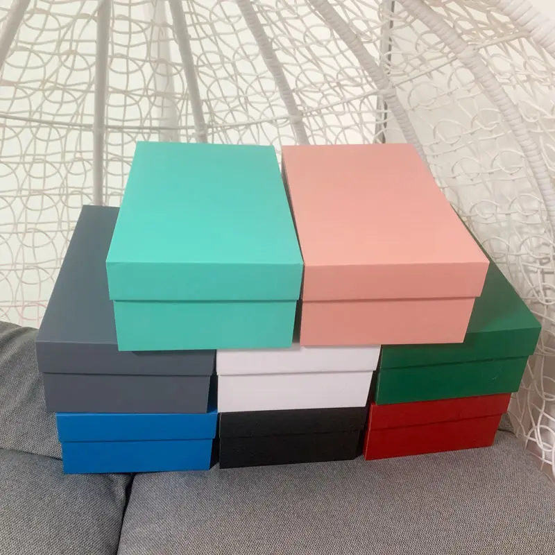5Packs Gift Paper Boxes Corrugated Cardboard Box Delivery Box Packaging Blank Carton Business Mailing Box Shoes Box For Shipping
