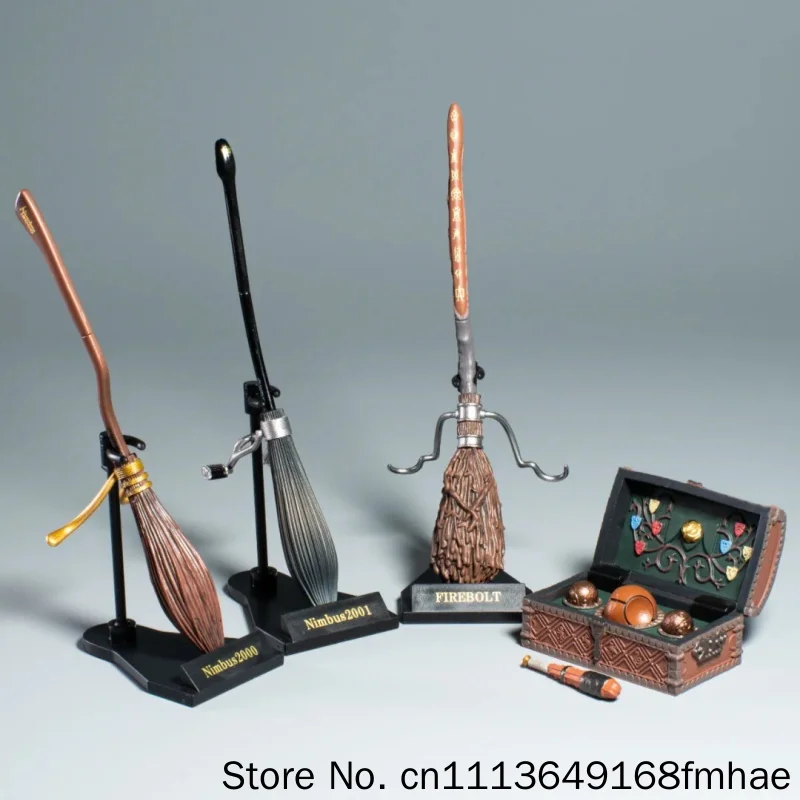 Tomy Harry Potter Nimbus 2000 Escoba Mágica de Quidditch Original Gashapon, Miniatura Coleccionable, Decoración de Escritorio