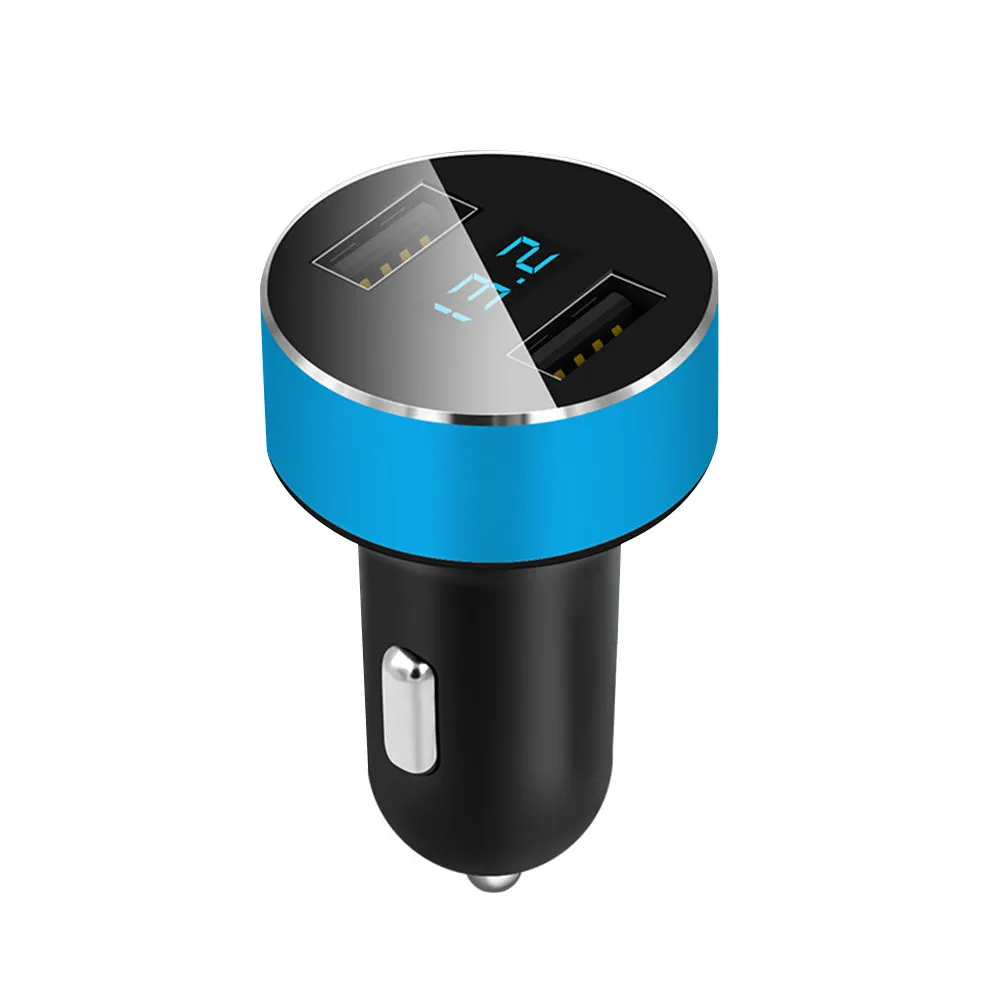 

Car Charger Dual USB 5V 3.1a LED Display Cigarette Lighter Adapter Fast Charging Compatible for Iphone X 8 7 6S Plus Air 2 Mini