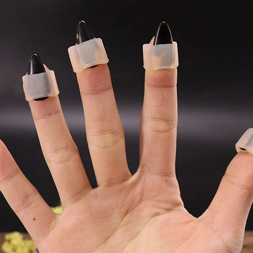 

Guzheng Nail Covers Silicone Anti-Entanglement Reusable Practice Accessories Comfortable Fit Nail Protection Covers for Learning