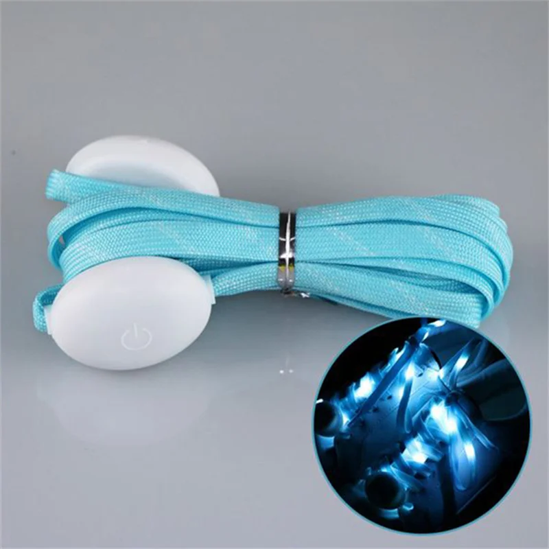 120 cm LED Sport Lichtgevende Schoenveters Glow Schoen Snaren Ronde Flitslicht Schoenveters Batterijen LED Lui Veters Party Decor