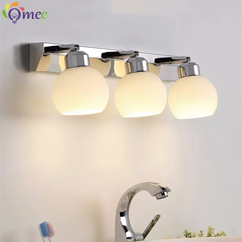 

Modern Crystal Bathroom Vanity Lighting Black Chrome Vanity Light Fixtures Stainless Steel Wall Lighting Over Mirror E14 Lights