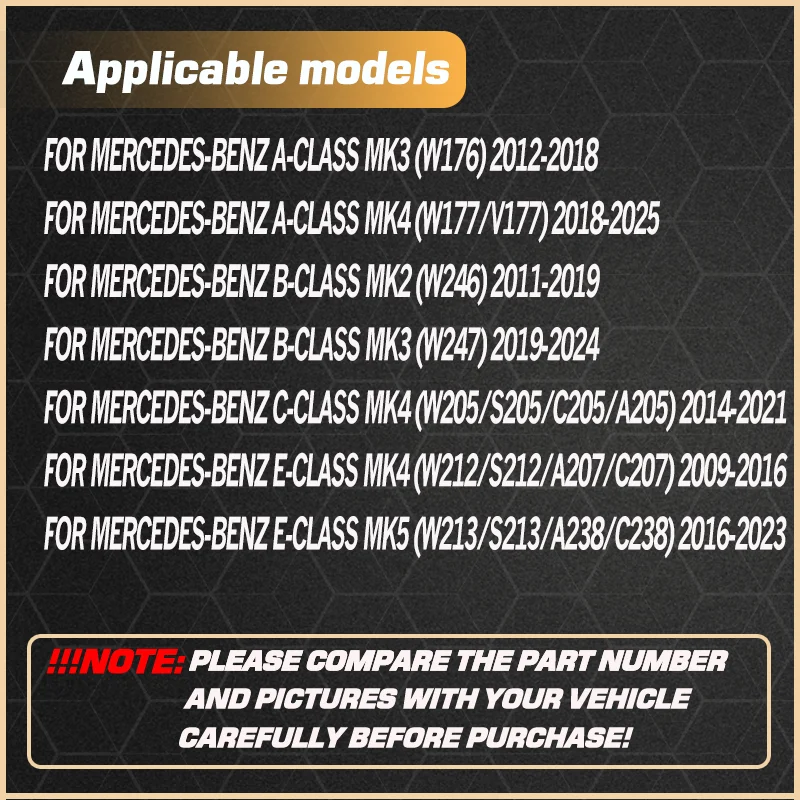 A0009051202 لمرسيدس بنز A-Class B-Class C-Class E-Class W176 W177 V177 W246 W247 W205 2009-2024 PDC وقوف السيارات عكس الاستشعار