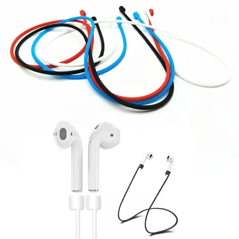 1-5pcs for AirPods Magnetic Silicone Anti-lost Neck Strap Wireless Earphone String Rope Headphone Cord Earphone Accessories
