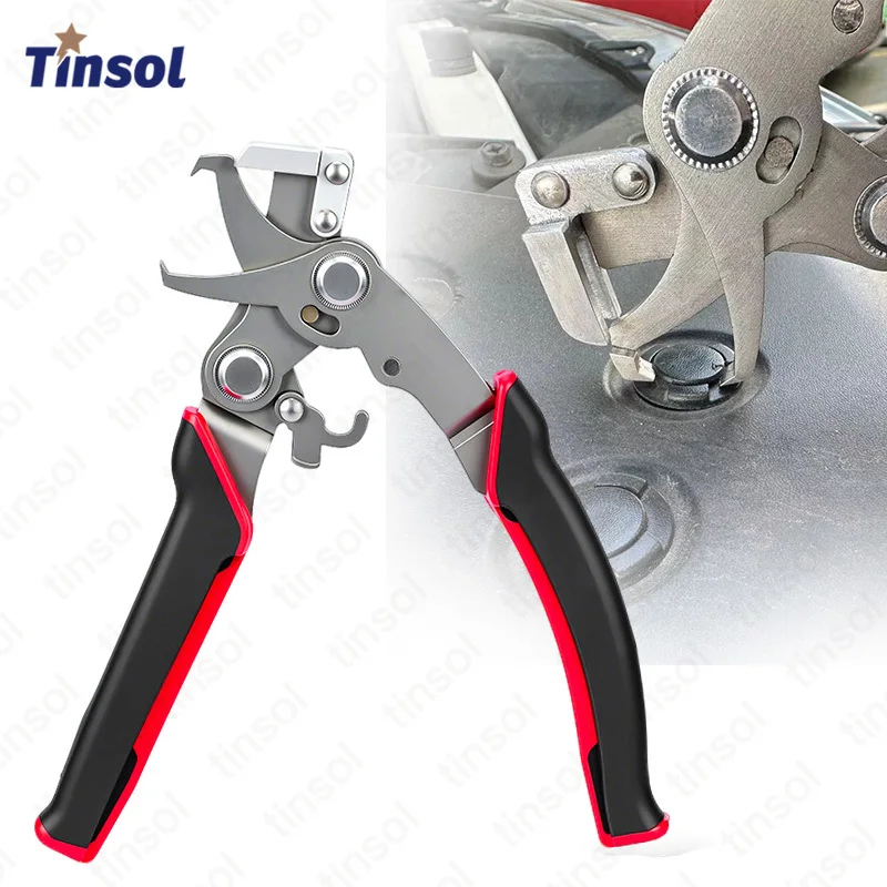 TINSOL Premium Stainless Steel Automotive Snap Pliers Car Clip Remover Tool for Mechanics DIY Garage Workshop Fastener Removal