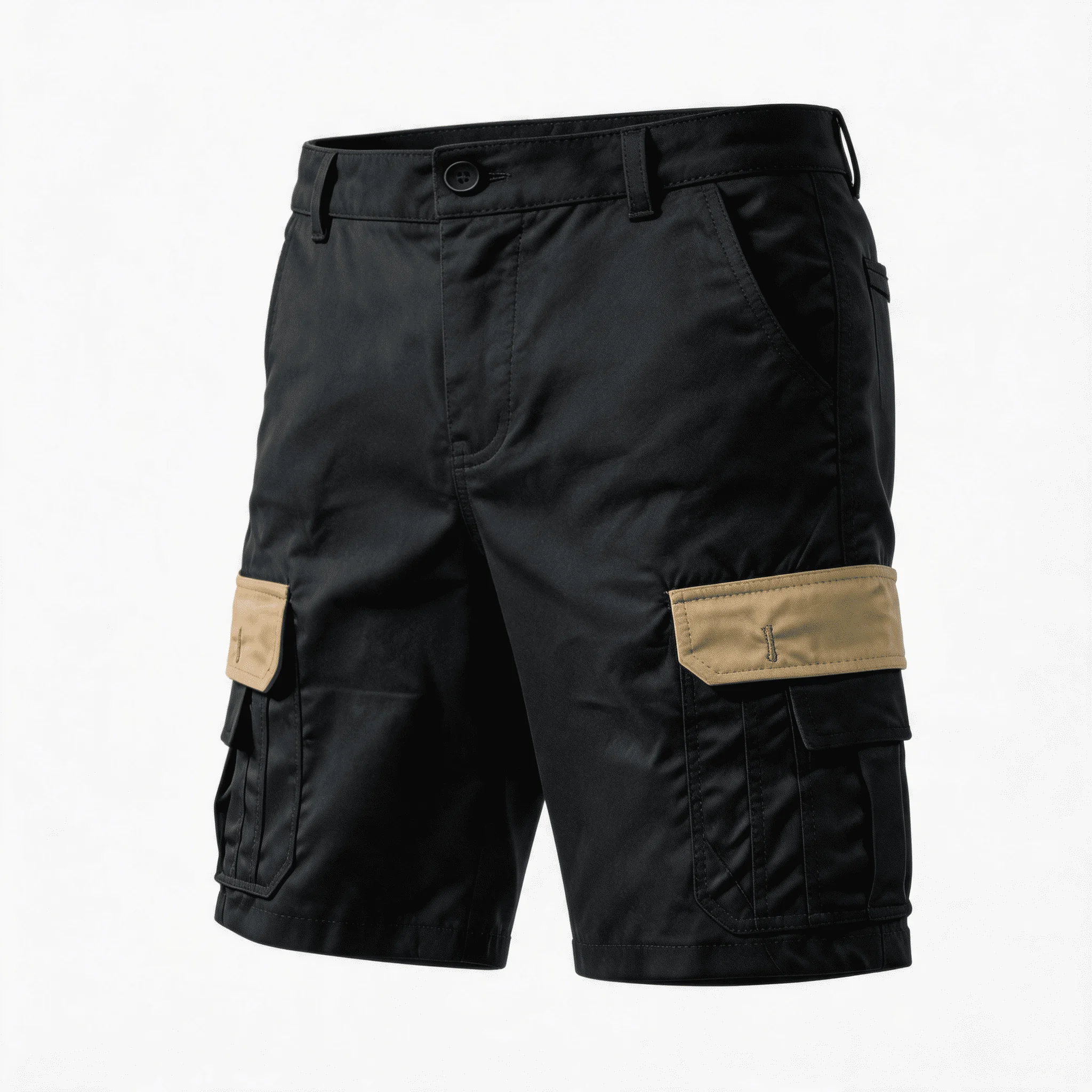 

Men's Summer Cargo Shorts – Elastic Waist with Drawstring, Large 3D Pockets, Outdoor Casual Style (1 Pair)